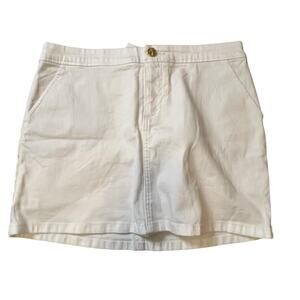 Lilly Pulitzer Colette Denim Skort White Size 6 NWT Classic Summer Style